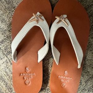 Gold starfish sandals with bling
